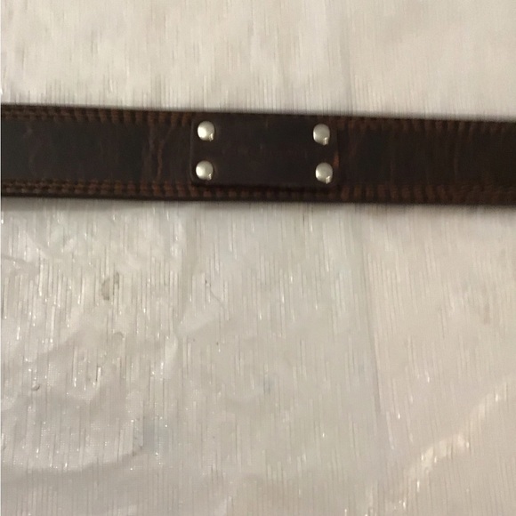 Unisex Columbia Leather Belt SZ 34, Waist 32/33.5 Brown, Distressed look - Picture 8 of 13